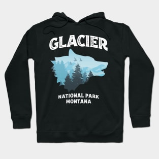 Glacier National Park Wildlife Wolf Hoodie